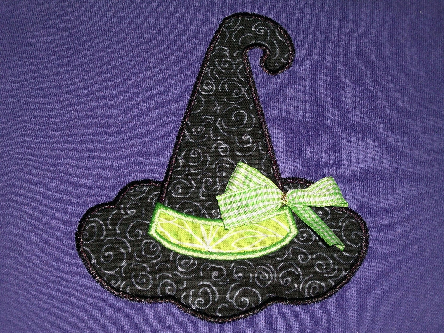 Witch Hat---Fun Halloween-- Appliqued Embroidered Shirt or Onesie--Trick or Treat Bag