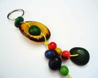 Tagua and Acai Keychain (Seeds from the Rain Forest)