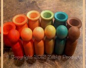 All Natural Peg People Color Matching Game - Waldorf Inspired Montessori Wooden Toys - Inspire Learning