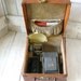 Vintage Polaroid Land camera model 80 leather case accessories