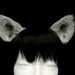 Gray Long Fur Leather Cat Ears Grey Silver White Limited Edition Nekomimi Cosplay Furry Goth Fantasy Fashion Wear