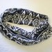 Black and White Hair Wrap Headband Gaiter Tribal Jersey Knit Handmade Fashion for Guys and Gals