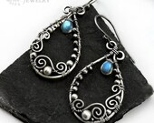 On Hold Labradorite earrings, sterling silver, handmade with natural gemstones