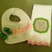 Monogram Bib and Burb Cloth Set.