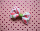 Flamingo Tuxedo Hair Bow