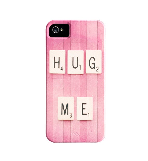 Cute iPhone Case 5, 4s, 4 - pink cute iphone 5 cover funny 4s cases girl girly words iphone 5 4s cover scrabble tile cell phone case