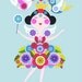 Pretty pink fairy princess print.