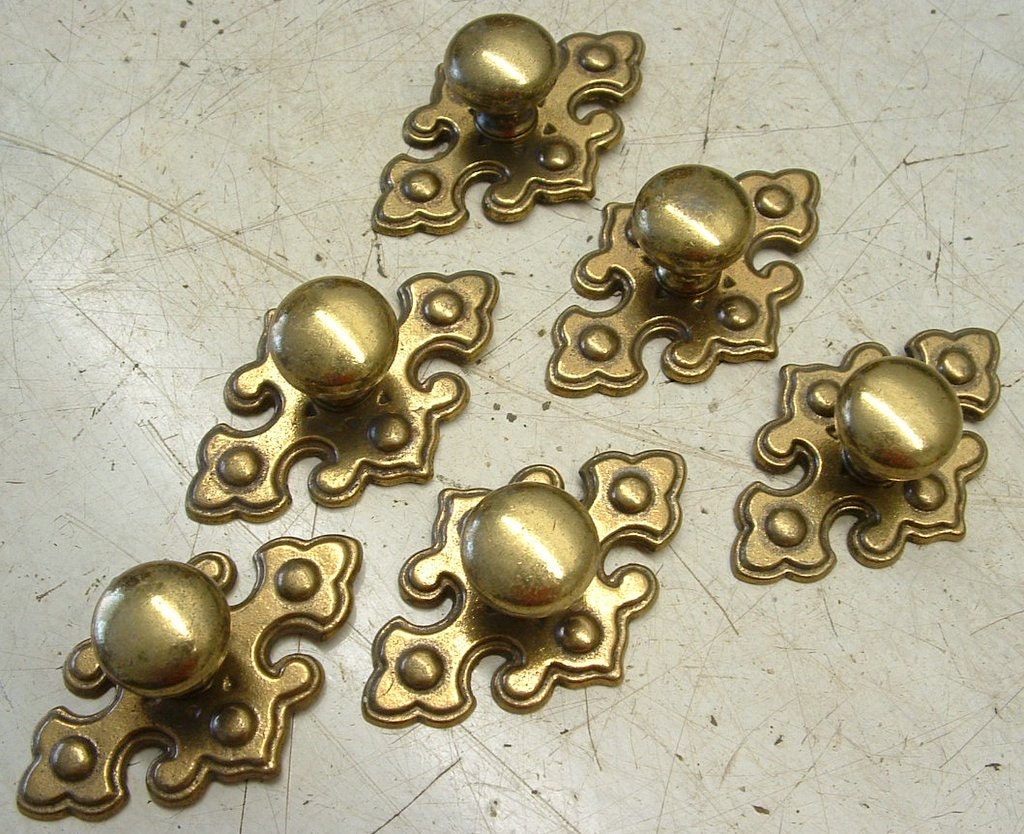 12 Pieces Vintage Drawer Cabinet Furniture Pull Knobs and Backplates