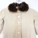 RESERVED - 1950's Handmade Off White Wool Coat and Matching Bonnet with Fur Trim