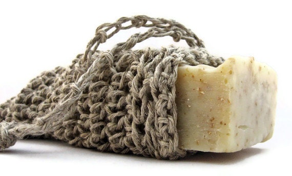 Natural Hemp Soap Saver Pouch, Eco-friendly Soap Bag, Great Unisex Gift, Men's Gift, For Him, Guy Gift
