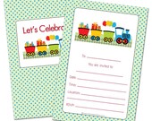 Train Themed Fill-In Party Stationery Package (Qty 12) Il_170x135