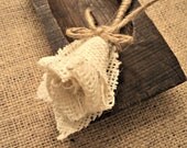 Burlap Boutonniere Rustic Wedding Groomsmen Boutonnieres