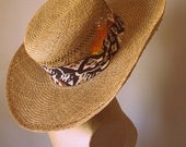 Super Chic 60s Vintage Wide Brim Ethnic Sun Hat