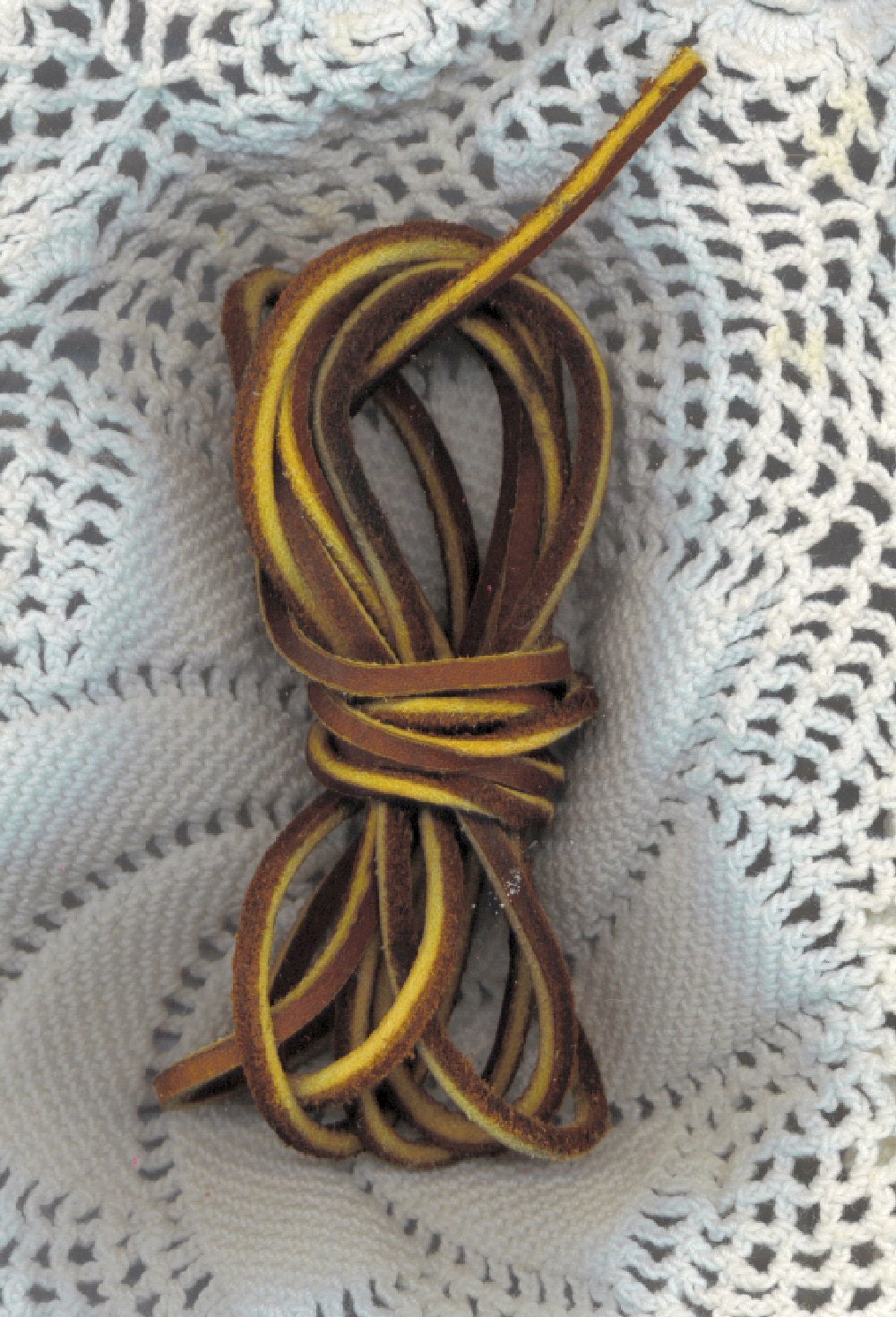Leather Lace Dark BROWN 1 Yard Suede Lacing Strapping Cord