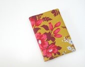 Pretty 2013 2014 diaries, golden yellow burgundy red floral day planner notebook with hardcover, refillable
