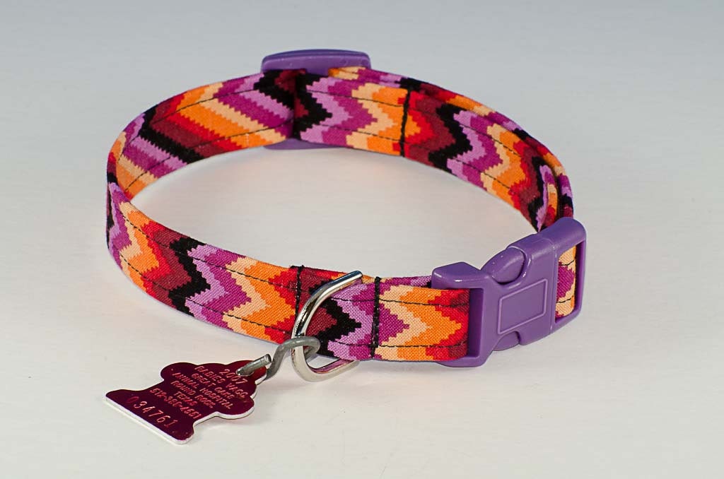 Santa Fe Stripe - Dog Collar - Adjustable