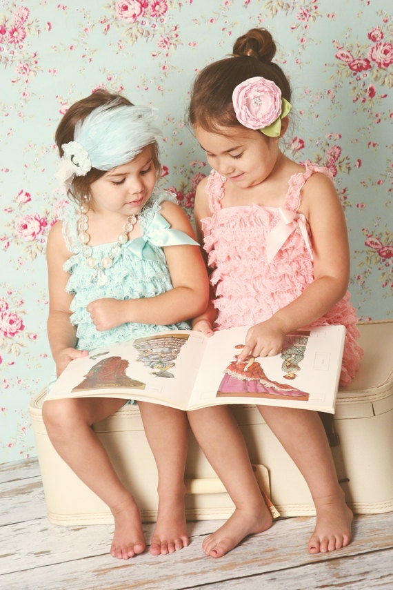 Vintage Pink Lace Pettiromper - Baby Girl Petti Romper - first birthday outfit, pair w/ pink birthday pettiskirt, 0, 6, 12 months 2T, 3T, 4T