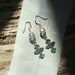 Silver- Rondelle Crystals-Cross-Dangle Earrings