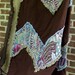 brown feather quilt blanket, chevron design