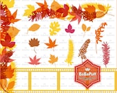Digital Fall Leaves Set 1, For Scrapbooking, Wedding Invitations Cards Making, Personal and Small Commercial Use. BP 0687