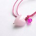 Bracelet pink heart, tiny, lovestatement
