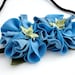 Sky blue floral head band, flower headband kids eco-friendly