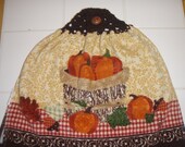 Pumpkin Crocheted Hanging Dish Towel (Double)