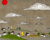 art print poster illustration 13x19 Landscape