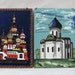 Vintage 1960s Russian Enameled Wall Plaques - Copper Base - Original Tags - Awesome Work