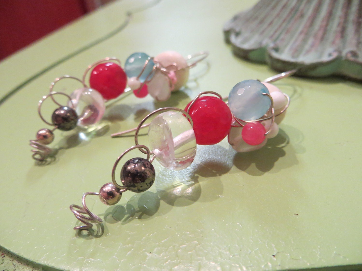 Fun and Quirky Gemstone Cluster Earrings