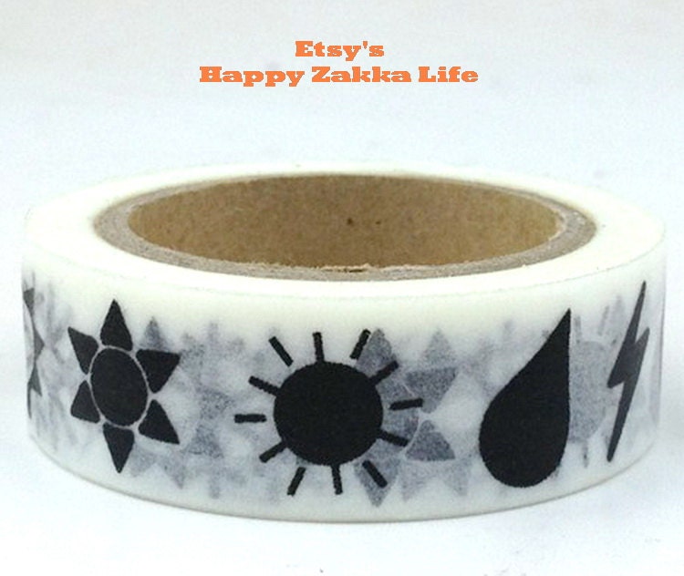 Japanese Washi Masking Tape - Weather Forcast 02 - 11 yards