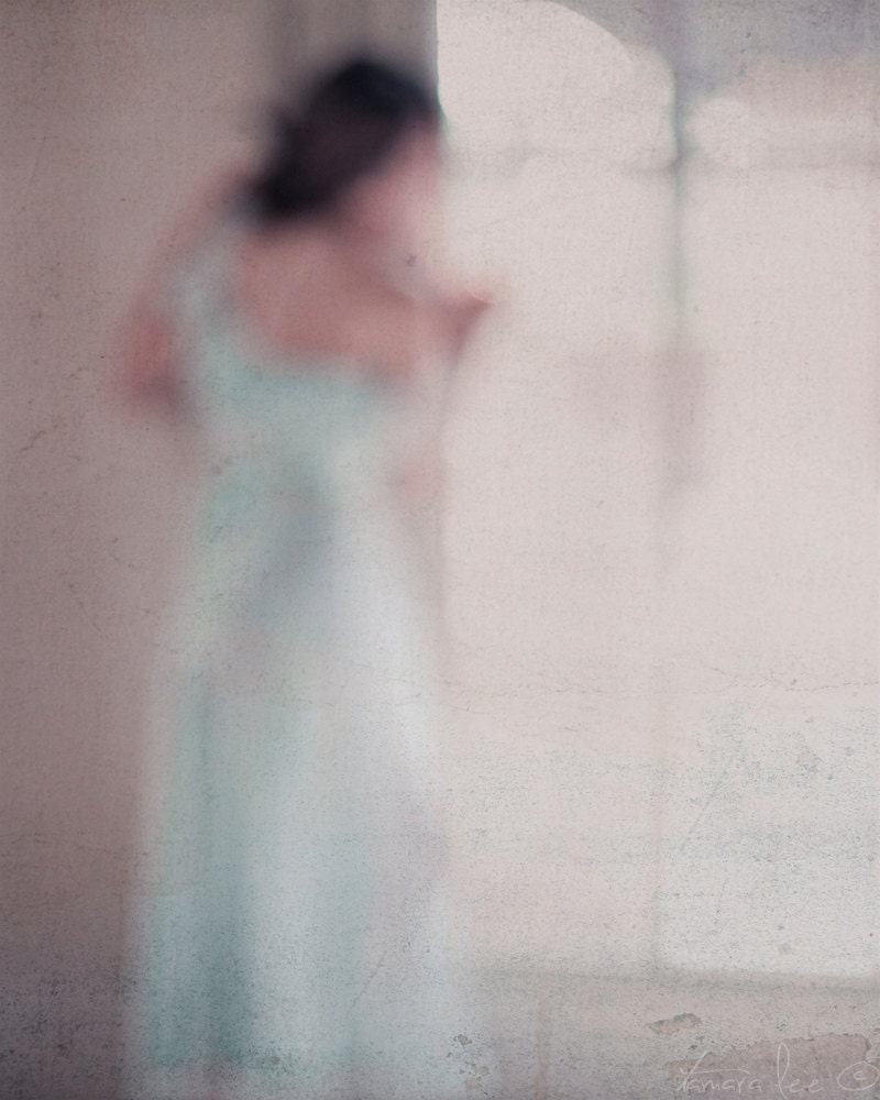 The Daughter Salome - Faded Woman in a Blue Dress Photography 5x7