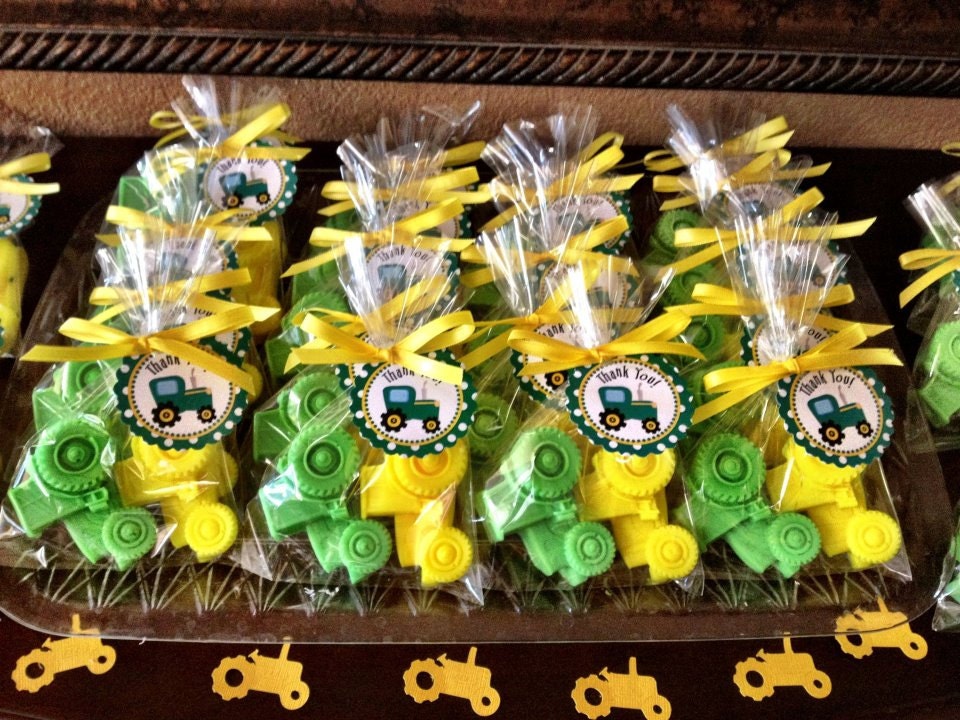 TRACTOR SOAP FAVORS (20 Soaps) - John Deere Inspired Birthday, Tractor Baby Shower, Construction Birthday, Farm Il_170x135