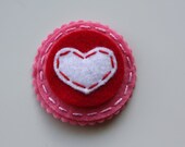 Felt Heart Hair Clip