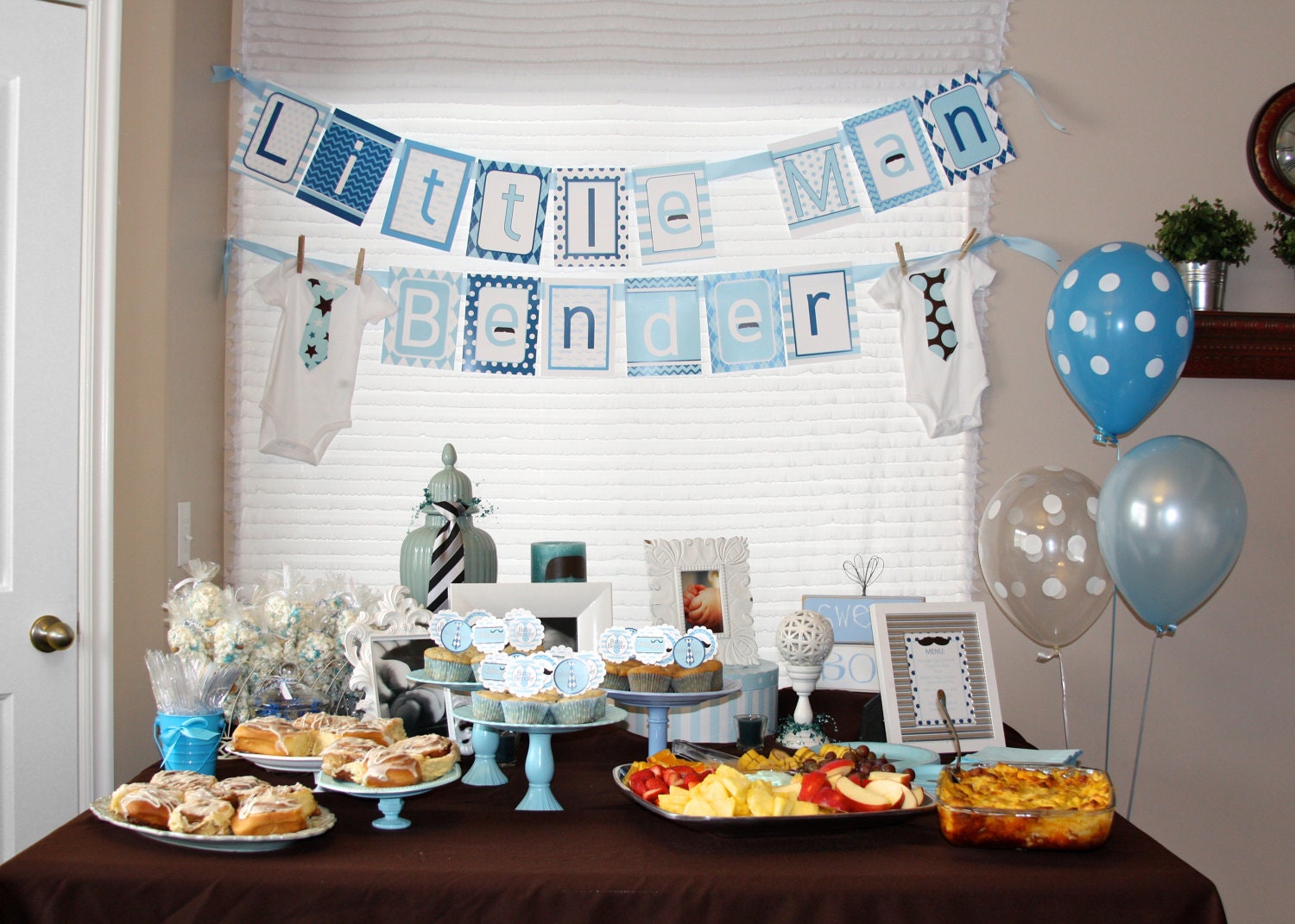 Little Man Baby Shower Complete Package by SnickerplumLLC on Etsy