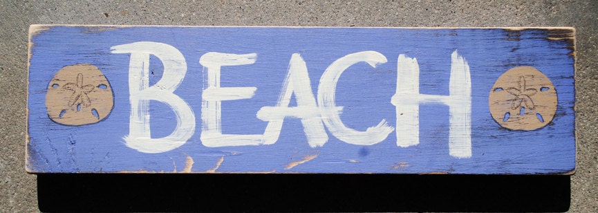 Hand-painted Sign "BEACH"