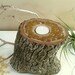 ORIGINAL design - Embelleshed Crystal Custom Art Candleholder - Tree trunk - Tea lights - Tree slices - Wood candleholder