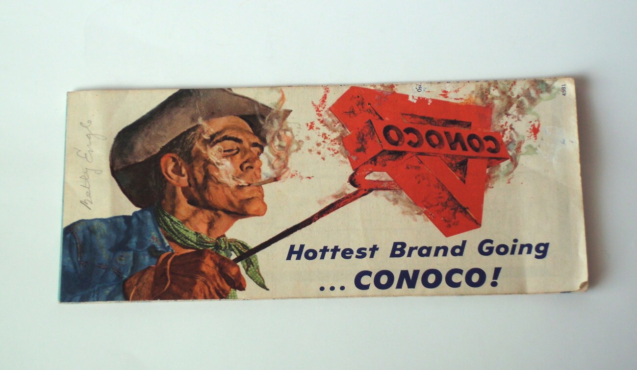 Vintage 50s Conoco Map of Kansas