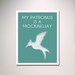 Hunger Games and Harry Potter Inspired My Patronus Is a Mockingjay Poster Poster Print / Typography / Minimalist Design