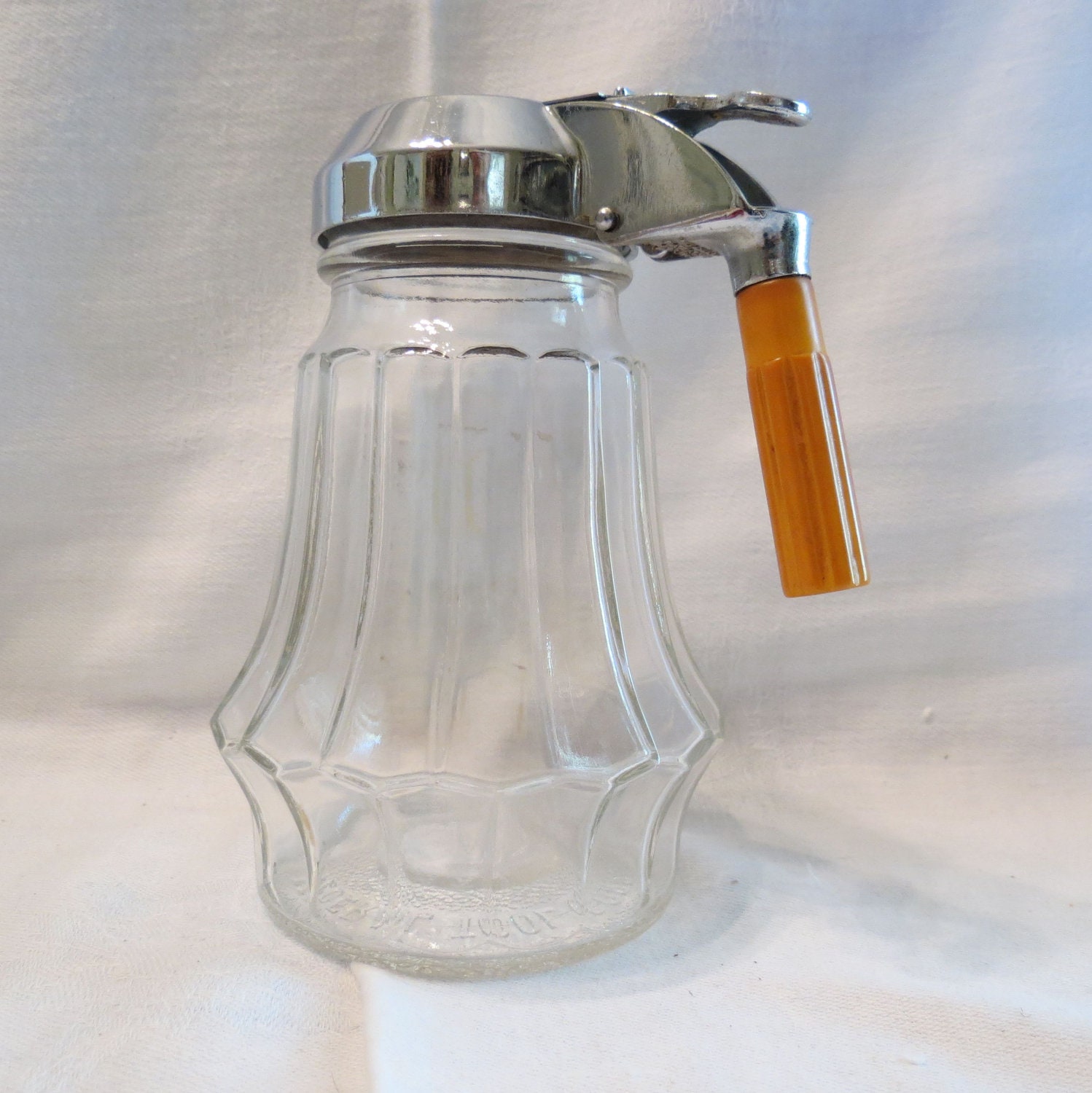 Vintage Syrup Pitcher With Butterscotch by KansasKardsStudio