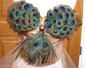 Peacock Feather Gold Bustier