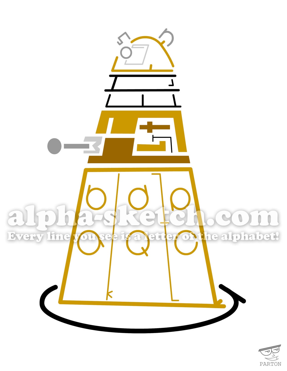 Dr. Who - Dalek - Alphabet Drawing