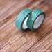 Japanese Washi Tape - Masking Tape roll in Aqua Green and White Spots