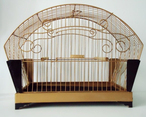 Art Deco Hendryx Birdcages - Vintage Bird Cages - Hendryx Metal Bird Cage - Antique Birdcages