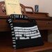 MUSIC BOOK Messenger BAG Crocheted Handmade Guitar Large Piano Carrying Case Purse Ooak