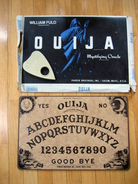 Fuld Ouija Board 1960s Original Box & Planchette Parker Brothers Mystifying Oracle
