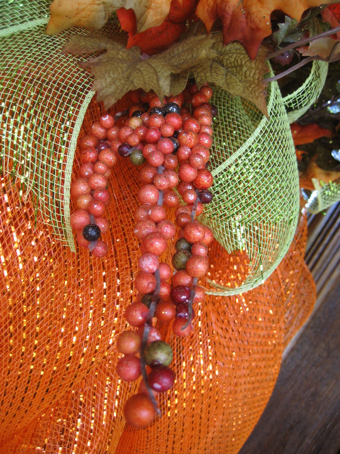 Deco Mesh PUMPKIN WREATH