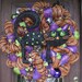 30" Deco Mesh BIG BLACK CAT Halloween Wreath