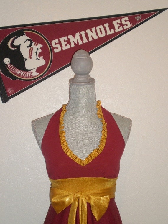 Garnet & Gold Gameday Dress. So Cute Seminoles style "Little Miss TD"