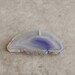 agate dyed pale blue/lavendar agate slice from brazil good for wire wrapping (1 pc)